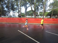 Heading for the finish, trying to catch this guy! Photo credit: Gail